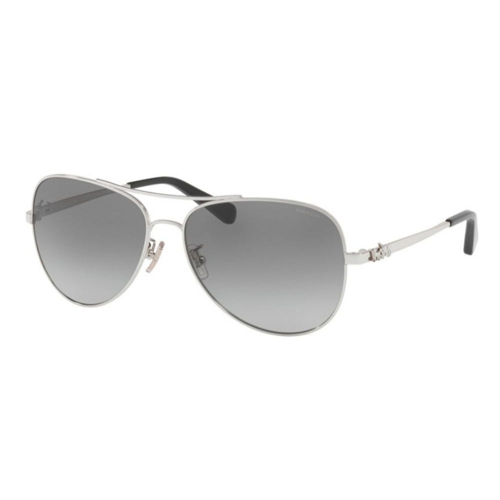 Coach Silver Pilot Sunnies